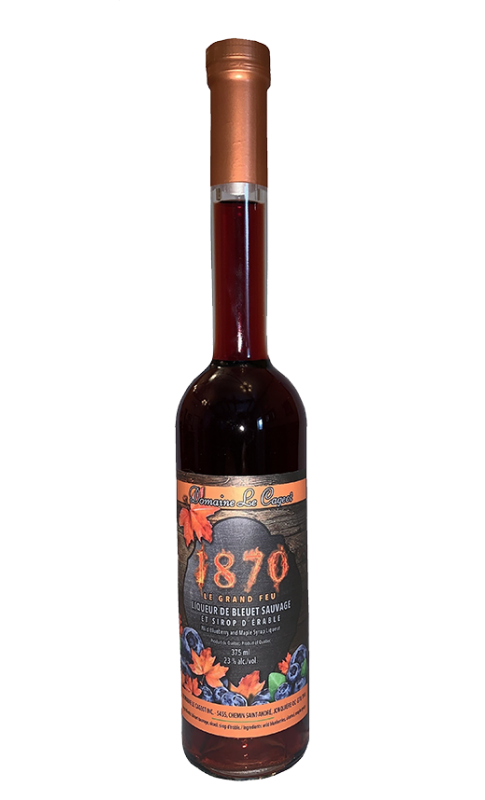 Liqueur "1870 - Le Grand Feu"- Liqueur de bleuets - Liqueur Canada